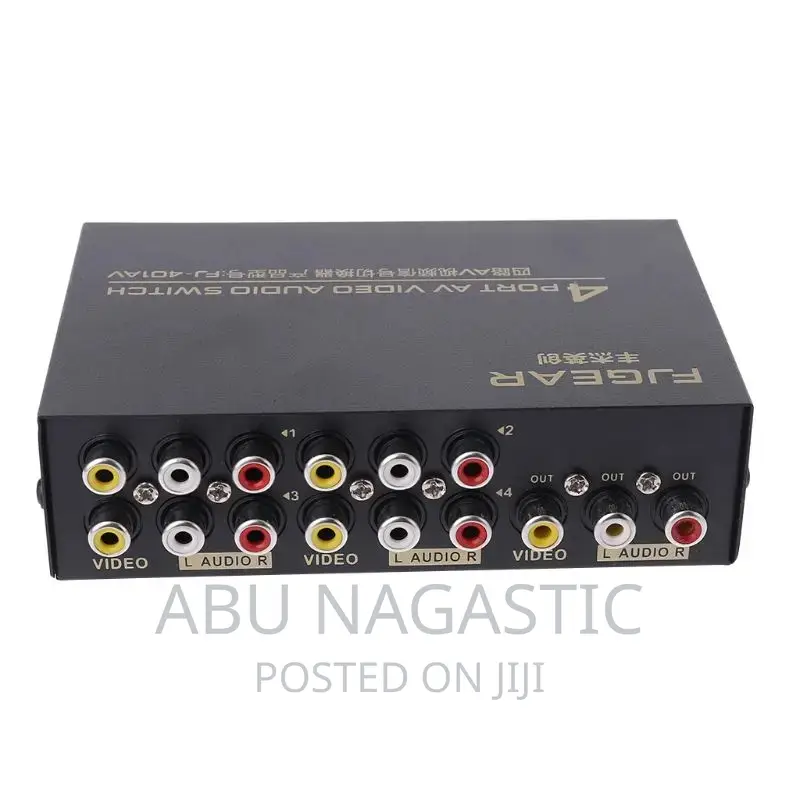 4 Port AV HDTV RCA Audio Video Splitter