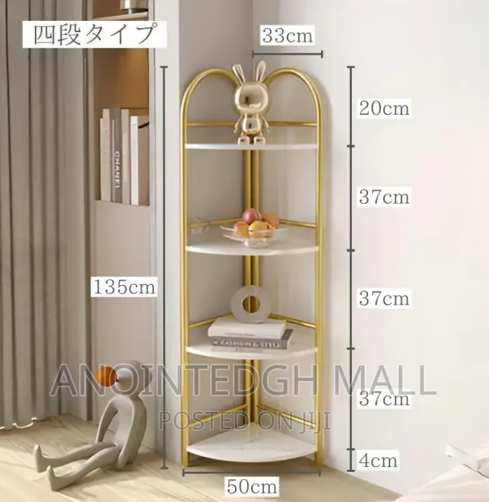 4 Tier Corner Shelves Bookshelf and Bookcase