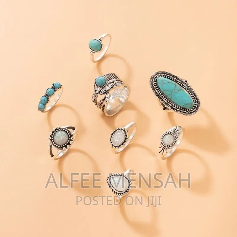 Ethnic Style Retro Fashion Carved Feather Ring Fashion