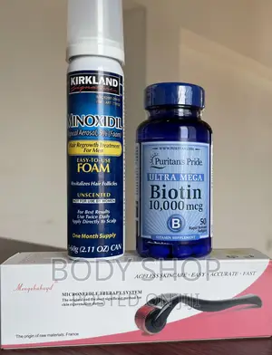 Kirkland Minoxidil + Roller + Biotin for Beard and Hairline