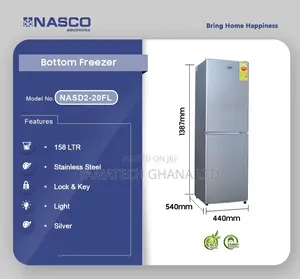 Nasco 158 Litre Fridge With Down Freezer