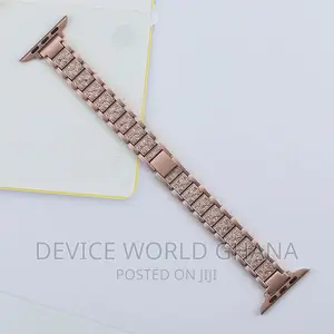 Diamond Crested Stainless Steel Strap Apple Watch Series1-9