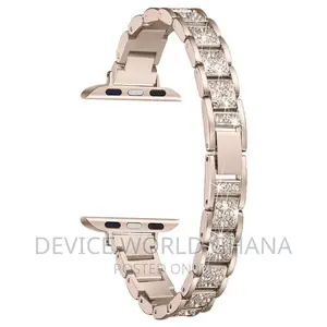Diamond Crested Stainless Steel Strap Apple Watch Series1-9