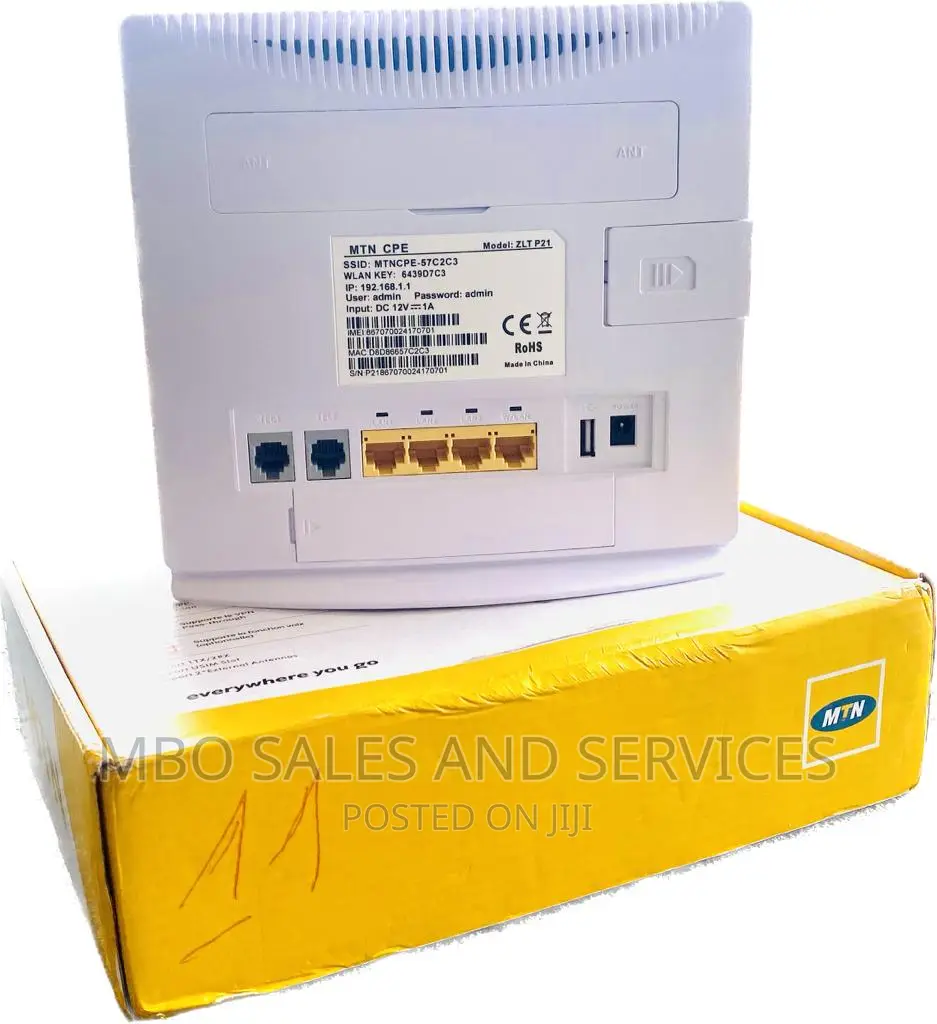 MTN CPE P21 Universal 4G Router - Turbonet Supported