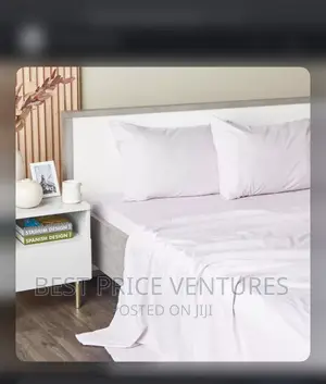 Photo - Pure Cotton Highest Quality White Bedsheets Wit Pillow Cases