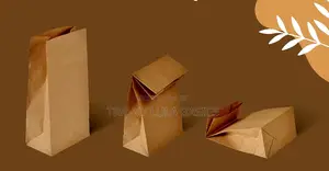 New Hard Kraft Paper Food Bags(Brown)
