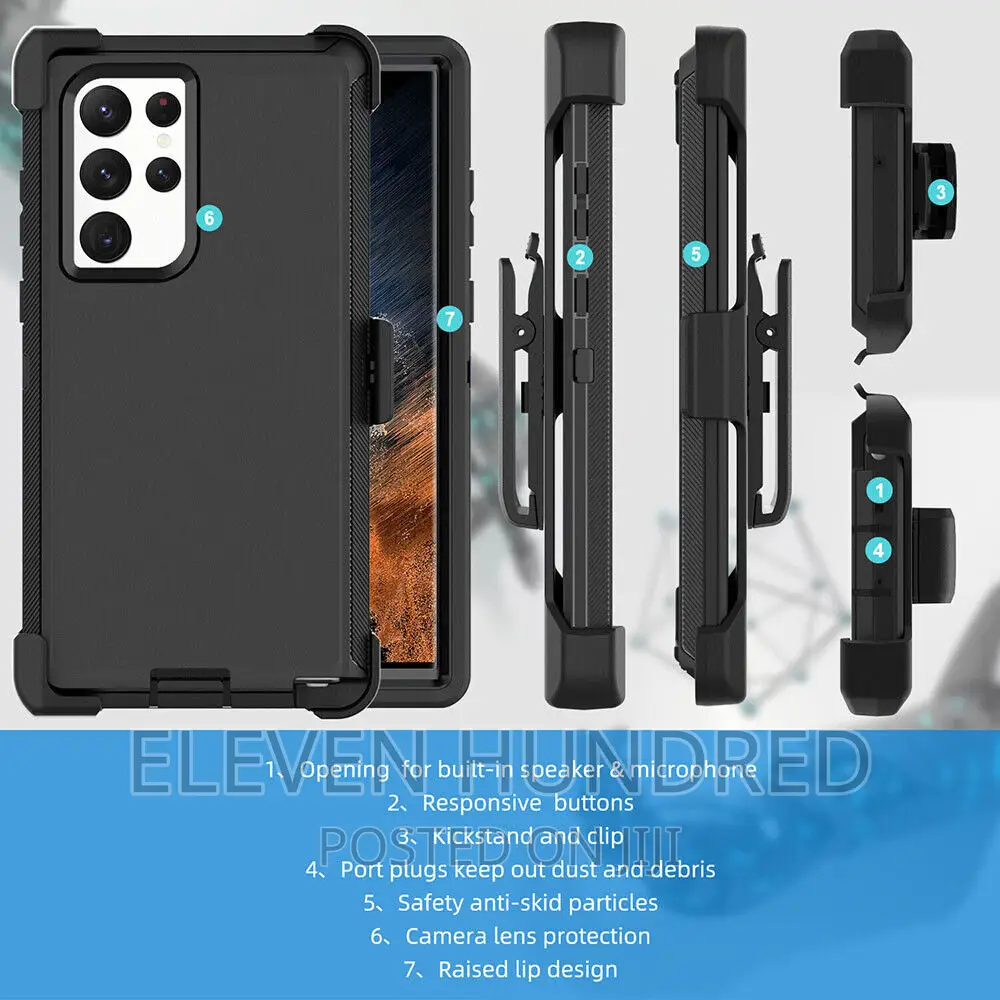 Samsung S24 S23 S22 S21 Defender Case Cover Belt