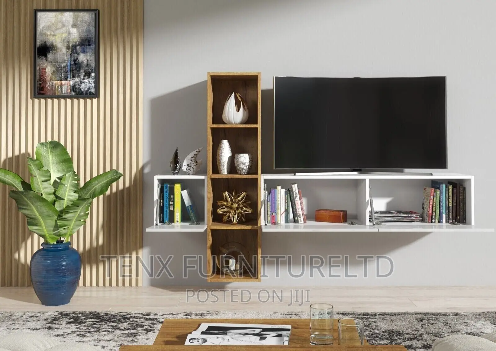 Tv Unit With Floating Console (Modern and Stylish )