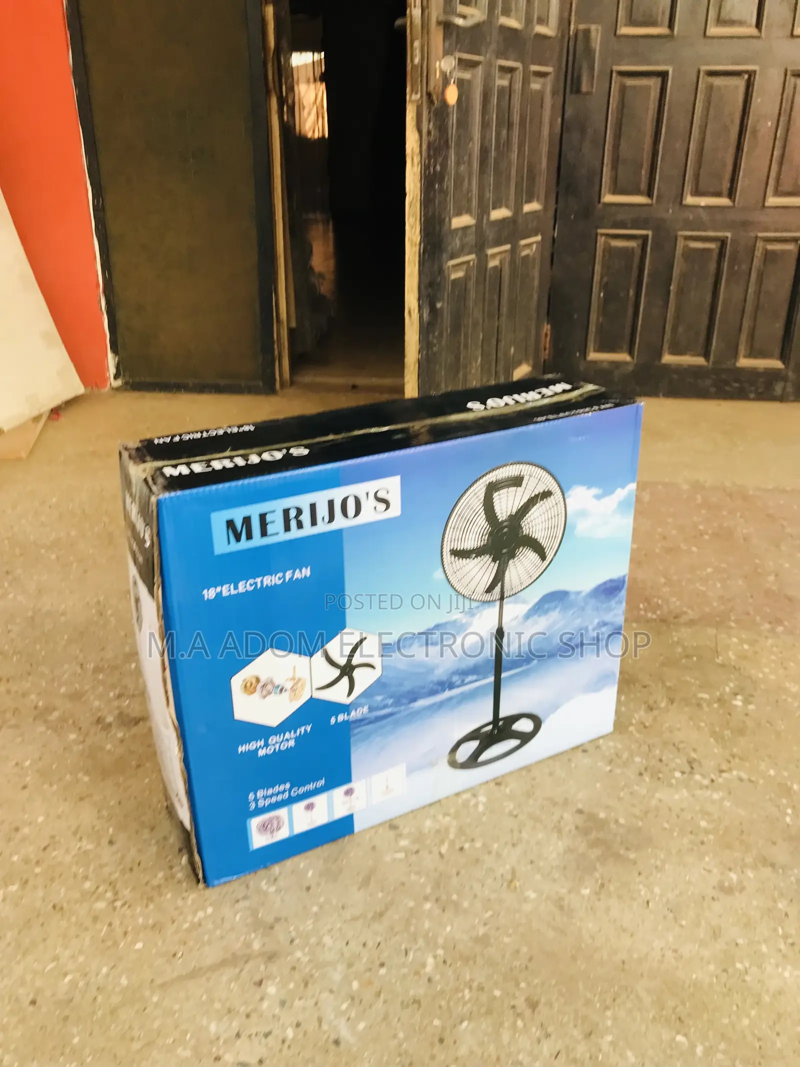 Brand New Merijo’S Electric Standing Fan(Black).