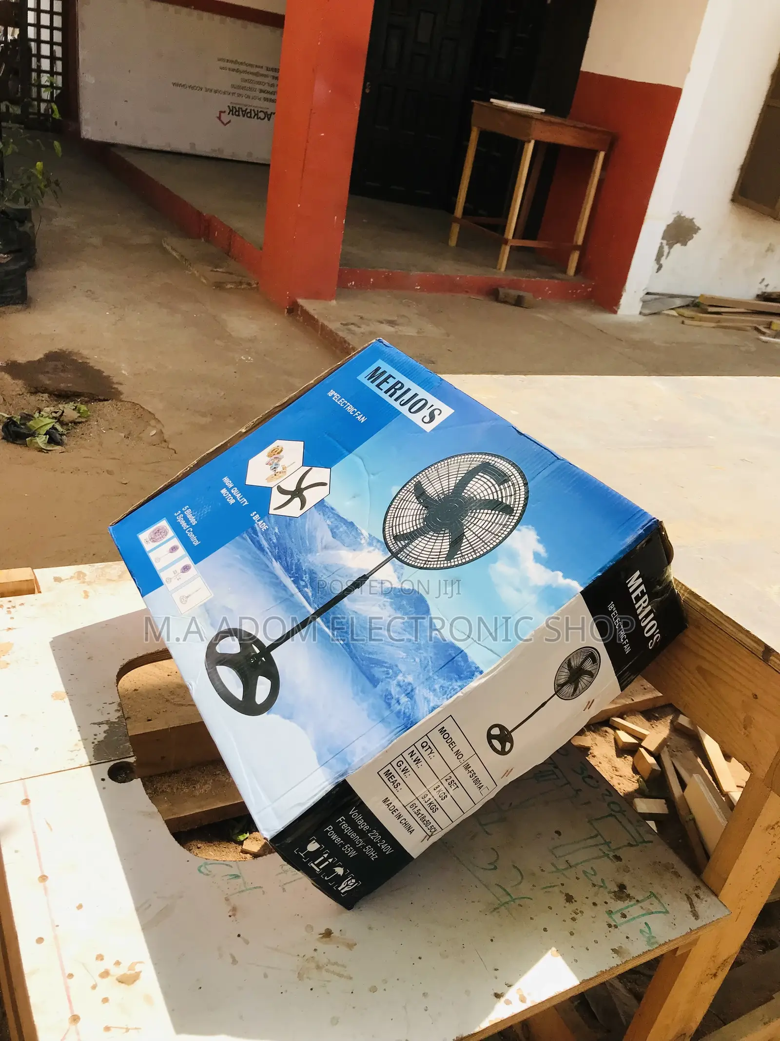 Fabulous Merijo’S 5 Blade Electric Standing Fan(Black).