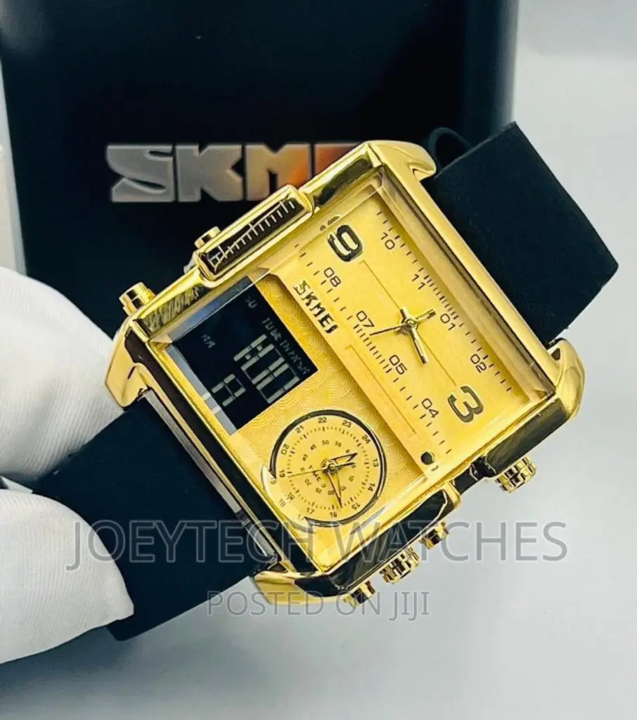 Skmei 3 Time Leather Watch