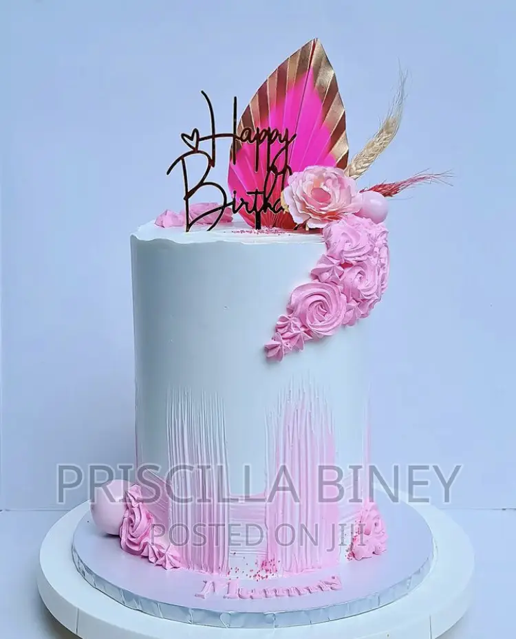 Pinky Delicious Birthday Cake