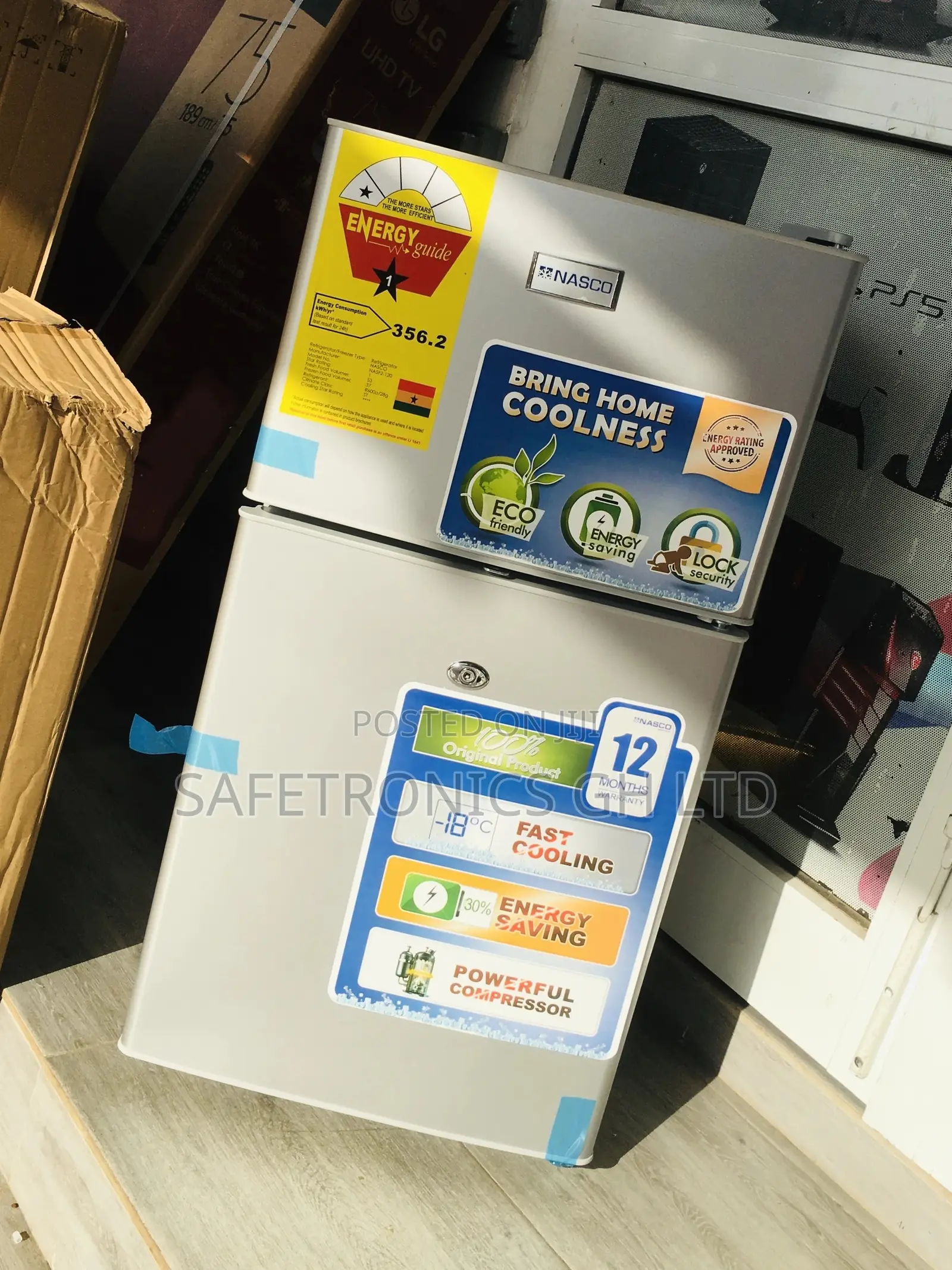 Gray Essential Topfreezer Nasf2-120 Doubledoor Nasco Fridge