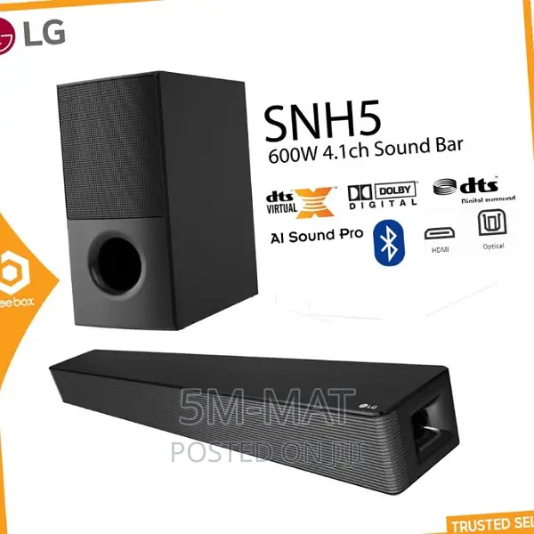 Lg Sound Bar Snh5, 4.1ch, 600w With High Power Design
