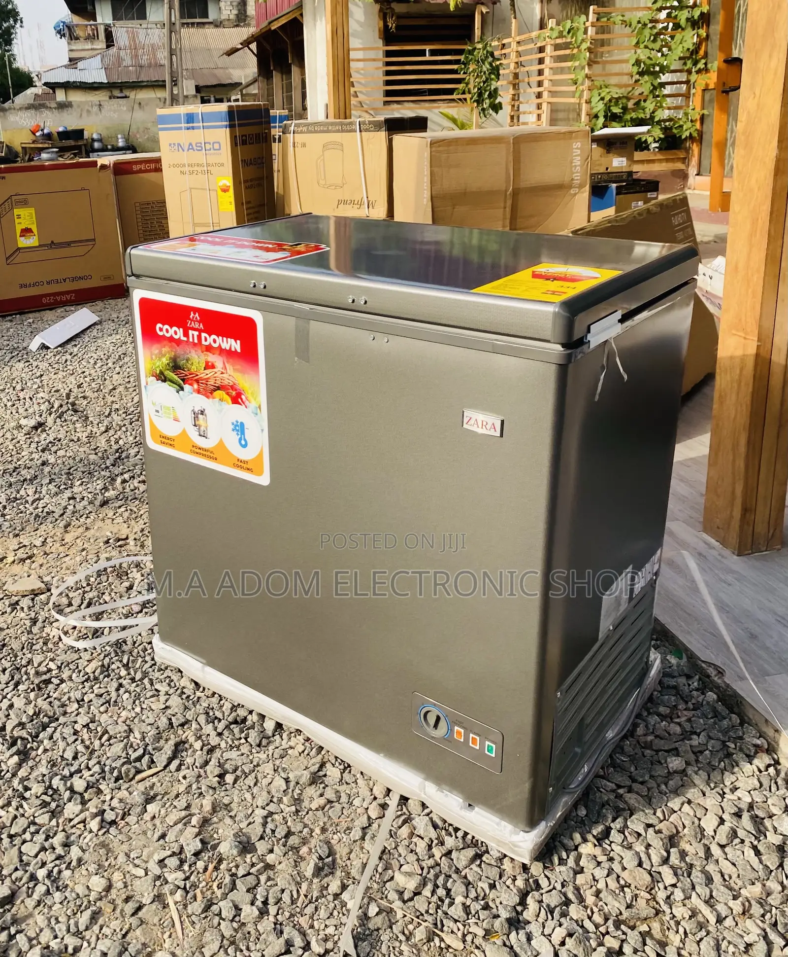 Sleek Design Zara 200L Single Door Electric Chest Freezer 