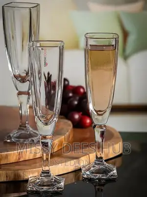 6pcs Square Champagne Glass Set