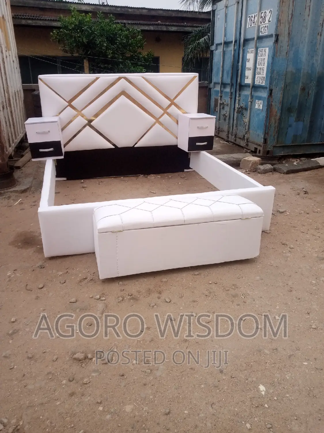 It's Double Bed Frame With Bed Side Cabinets and With Automa