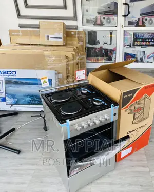 High Quality Volcano2 Gas + 2electric Burner With Glass Lid