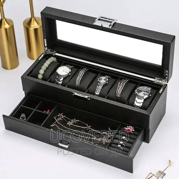 6 Pieces Watch Box With Drawer