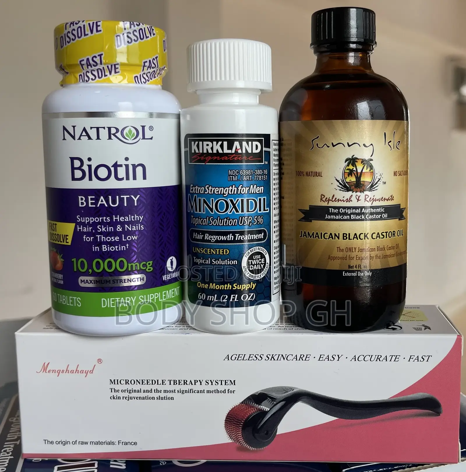 Hairline and Beard Pack - Kirkland + Castor Oil + Biotin