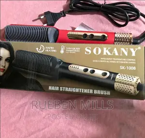 Ring Hot Comb Sokany Hair Straightener Brush SK 1008