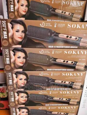 Photo - 9500F Max Heating Sokany Hot Comb Hair Straightener Brush