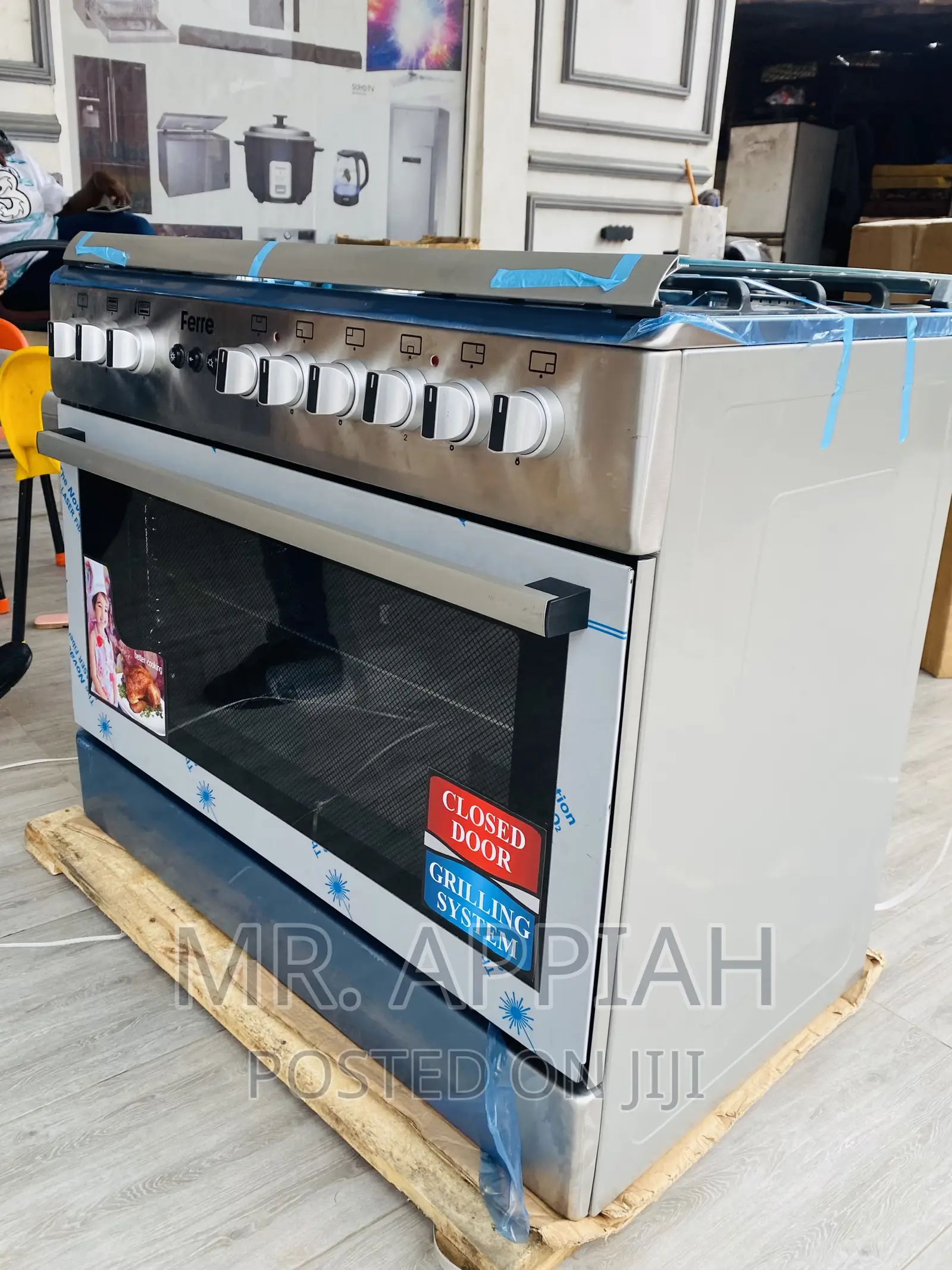 Fast Cooking Ferre 4 Gas + 2 Electric Burner With Glass Lid