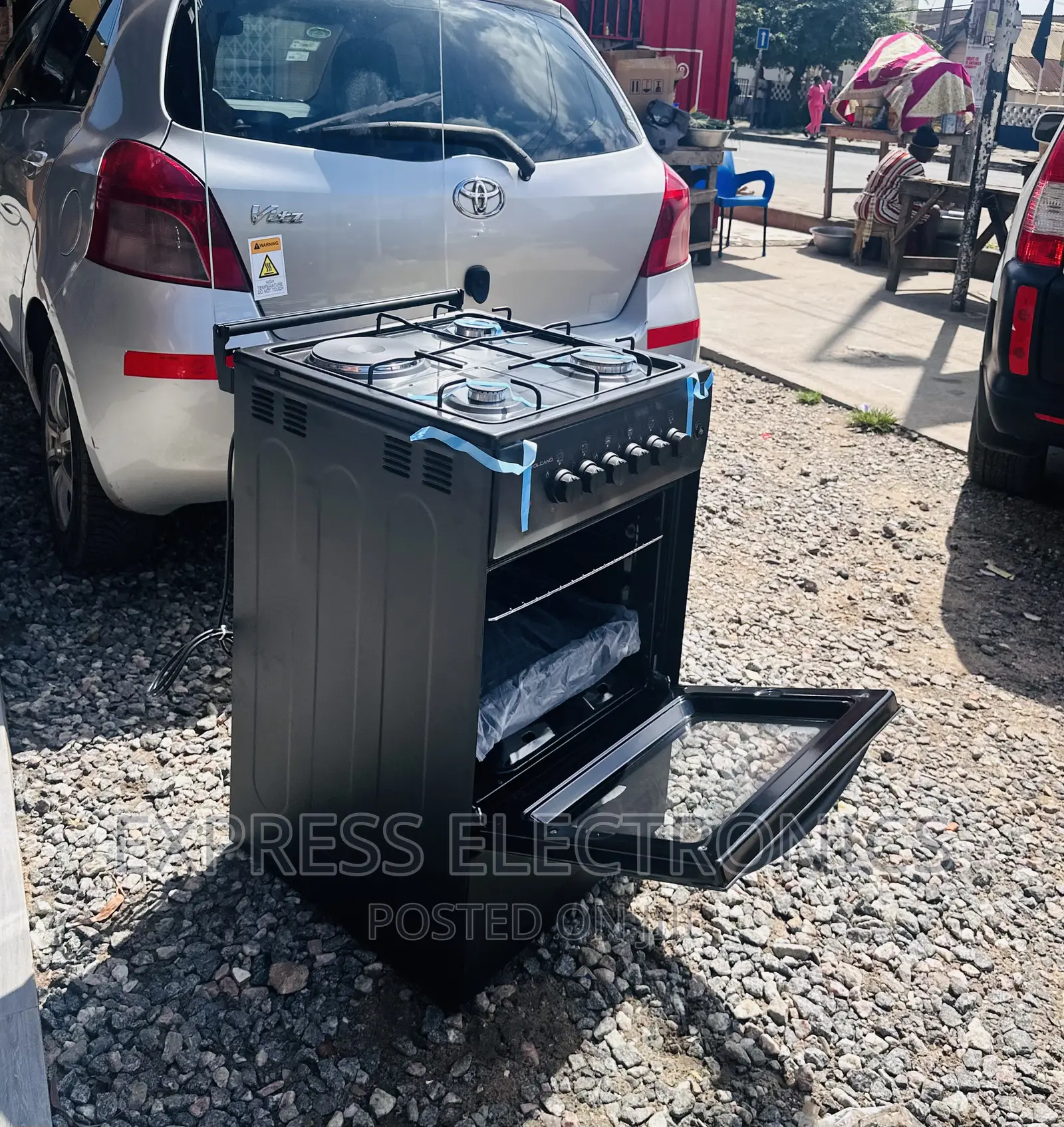 Blue Flame  Gas Electric Cooker 3-1 Black