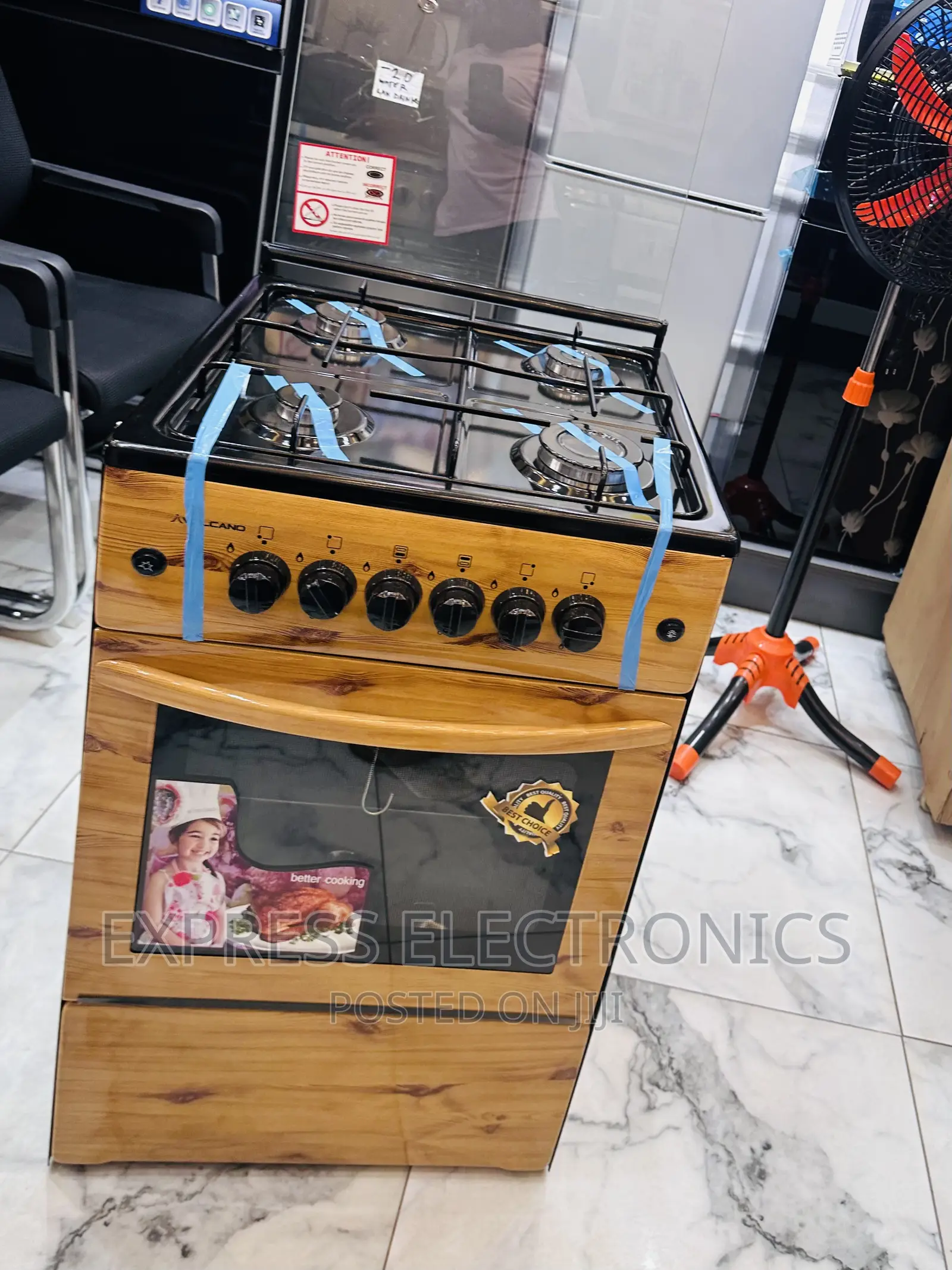 Wooden < Like > Gas Cooker Oven 4burner