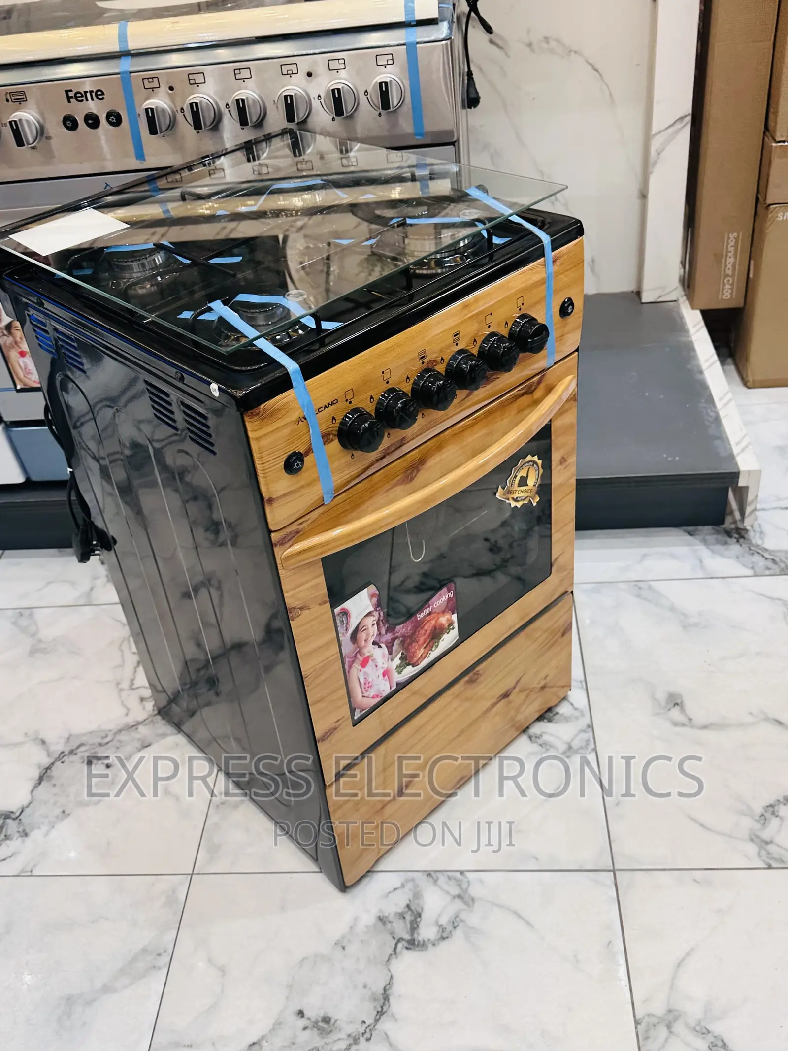 Rotisserie Grill < Gas Cooker Oven 4burner Wooden Like