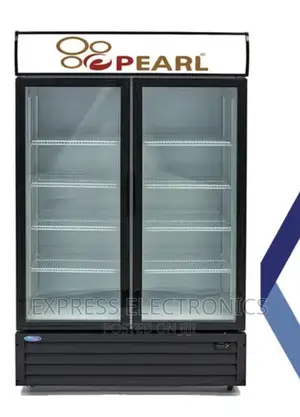 <<Pearl Display Fridge Double Door PVC-74 White