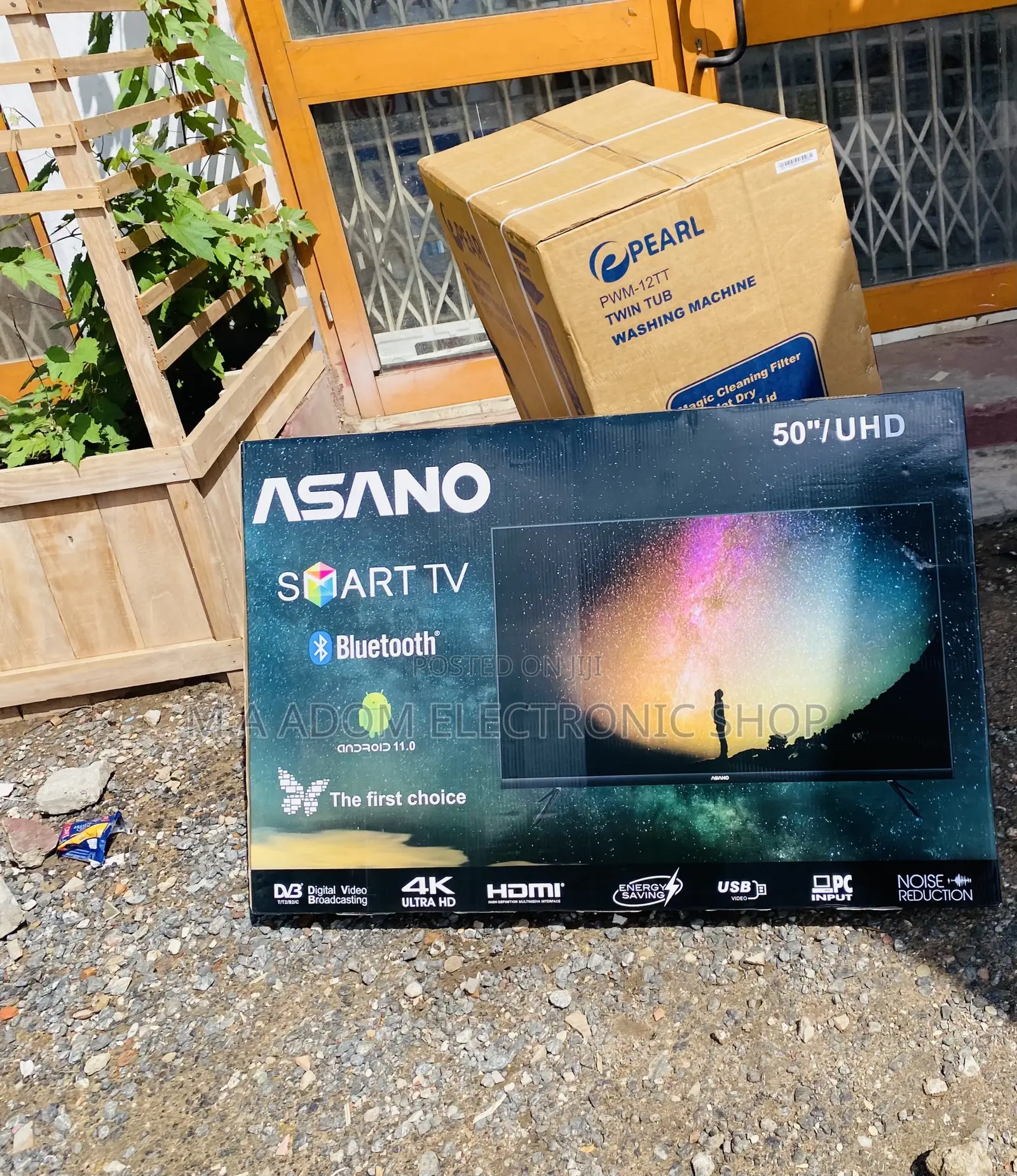 High Quality Asano 50 Inch Uhd Smart Led Tv(Black).