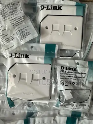 D-Link Faceplate Double With Keystone Jack Cat6