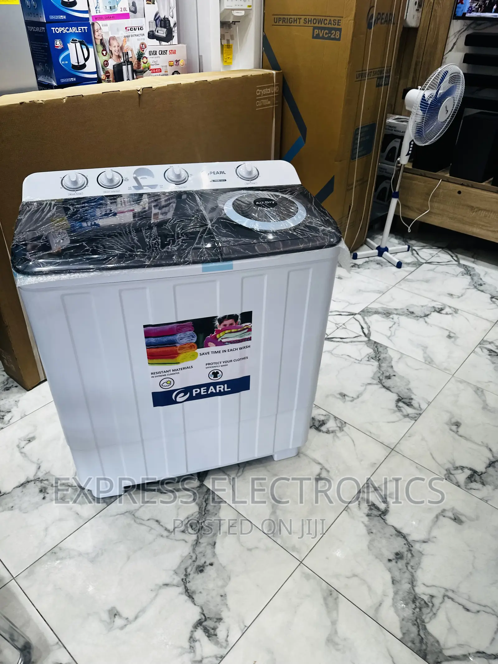 Sleek and Unique ___ Design Washing Machine 12kg Pearl