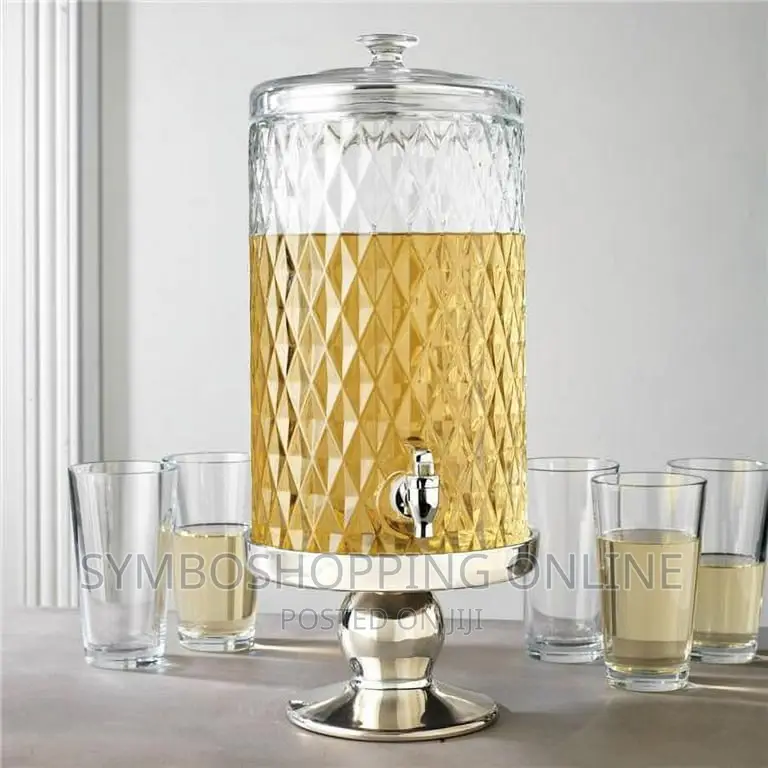 Monaco Diamond Beverage Dispener With Metal Base