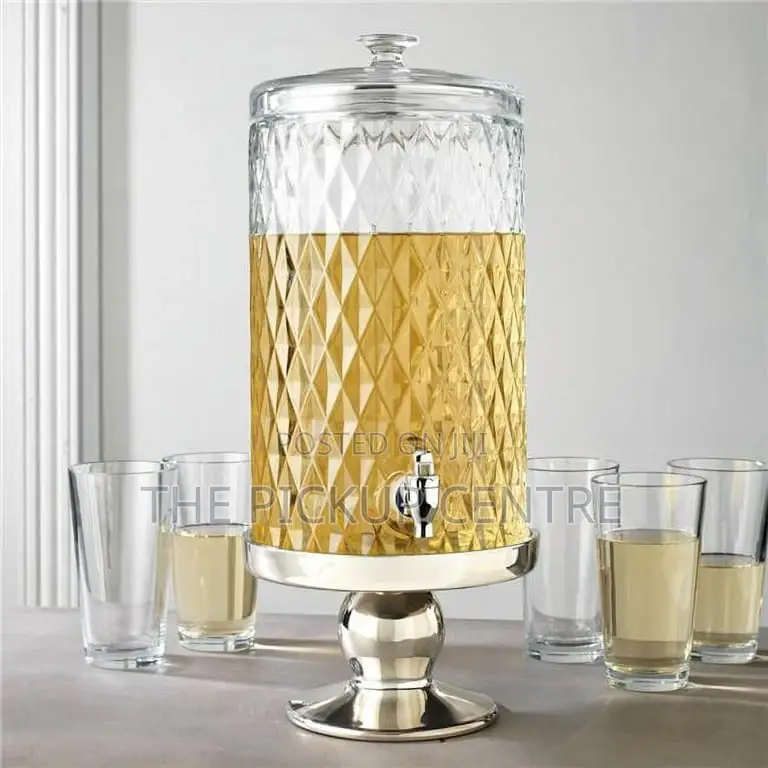 Monaco Diamond Beverage Dispener With Metal Base