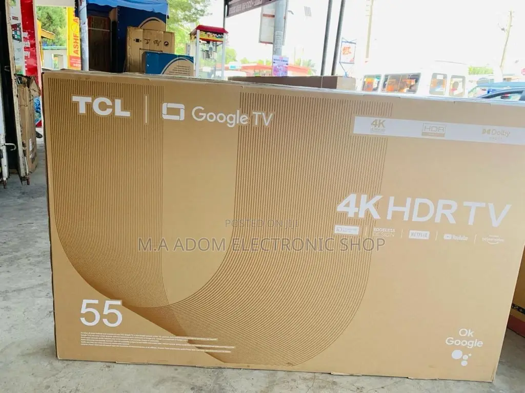 Energy Saving TCL(55P635)55 Inch HDR Google Tv(Black).