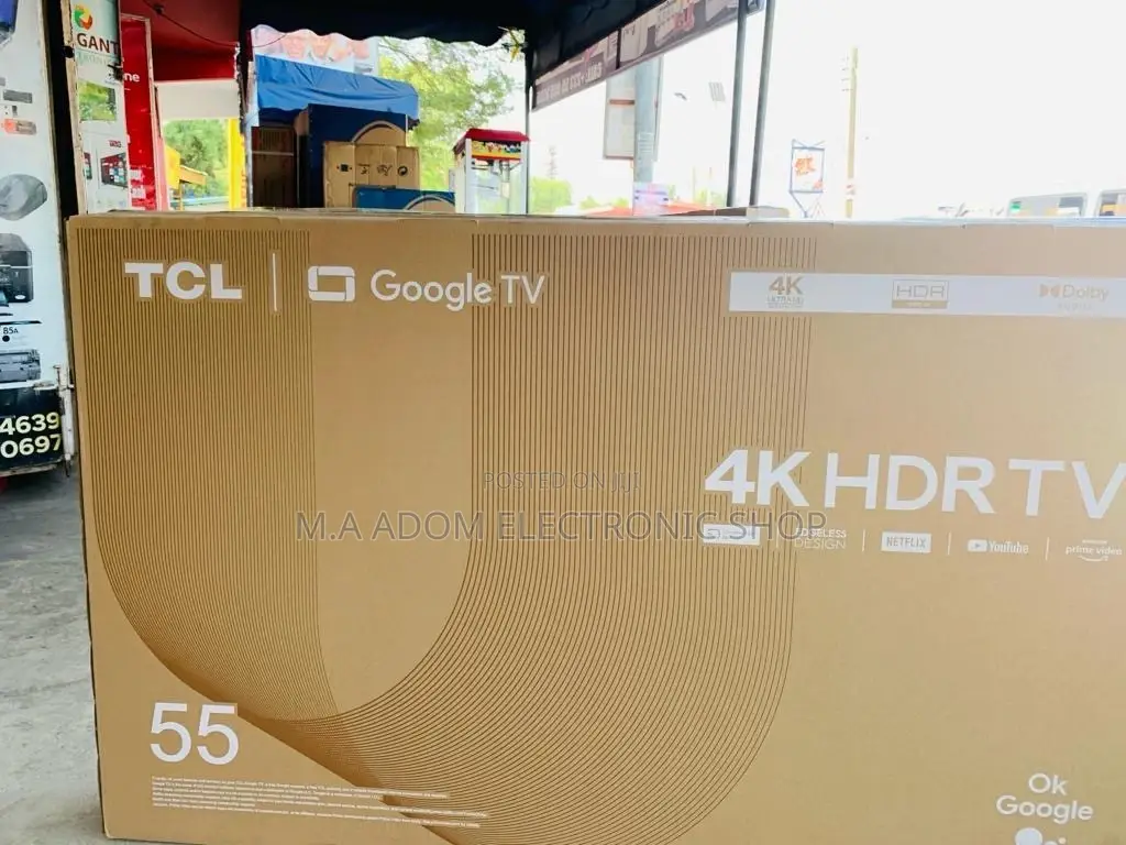 Energy Saving TCL(55P635)55 Inch HDR Google Tv(Black).