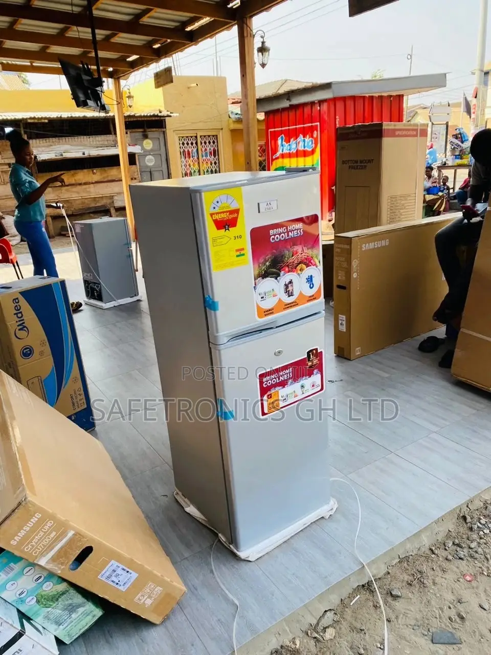Affordable Zara-22tm Gray Doubledoor Topfreezer Fridge