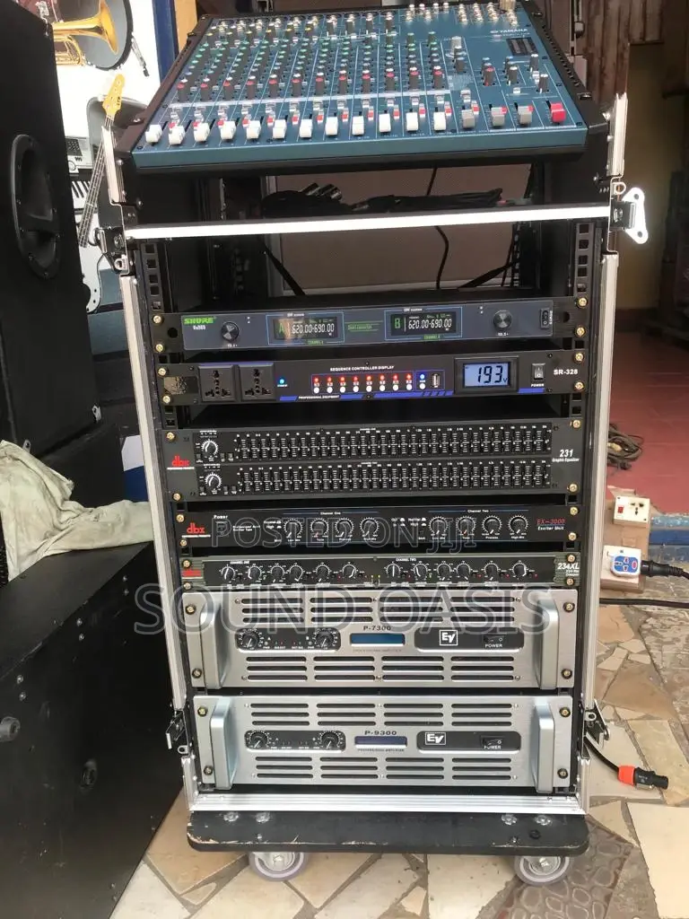2pairs Array Speakers With RCF Passive Bass Amplifier Set