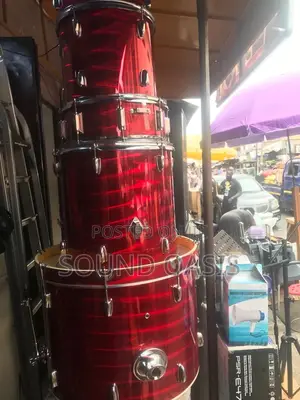 Olympic 5set Drums With Cymbals (Glossy Red)
