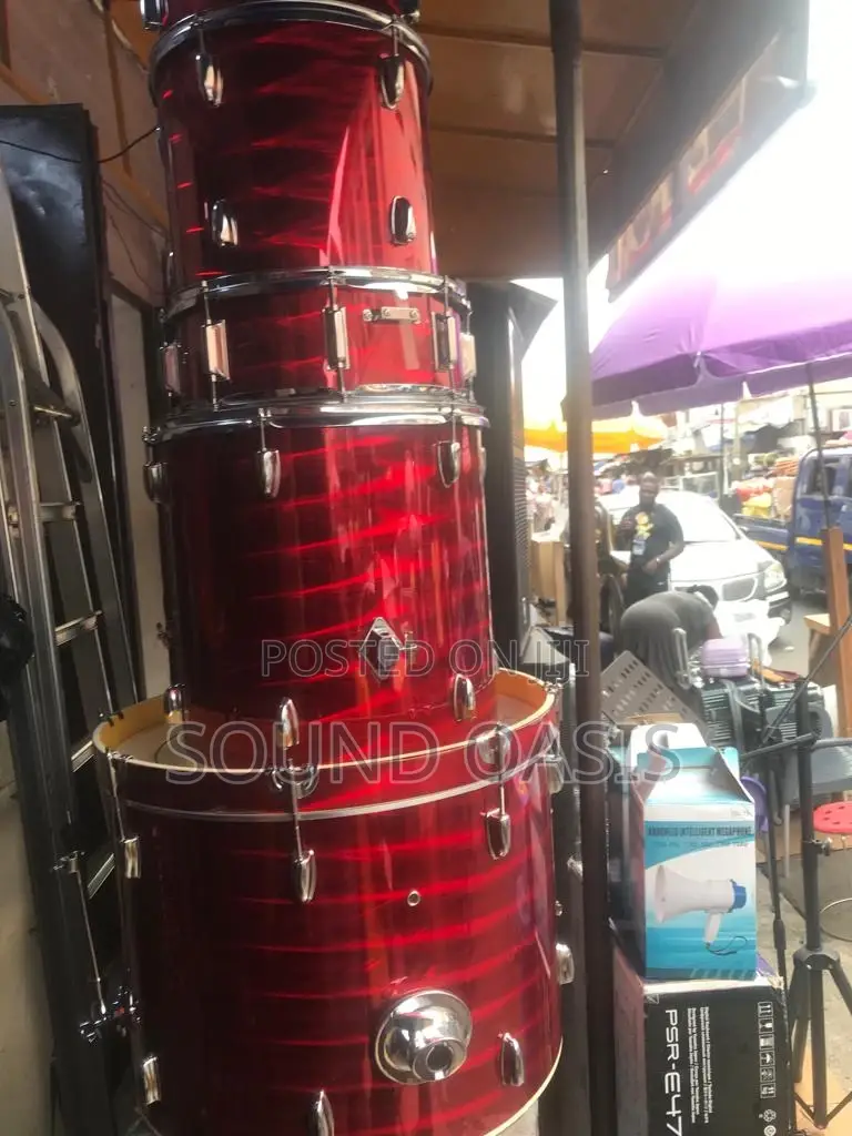 Olympic 5set Drums With Cymbals (Glossy Red)