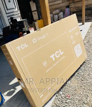 Authentic TCL 75p635 75 Inch HDR Google Smart Tv(Black).