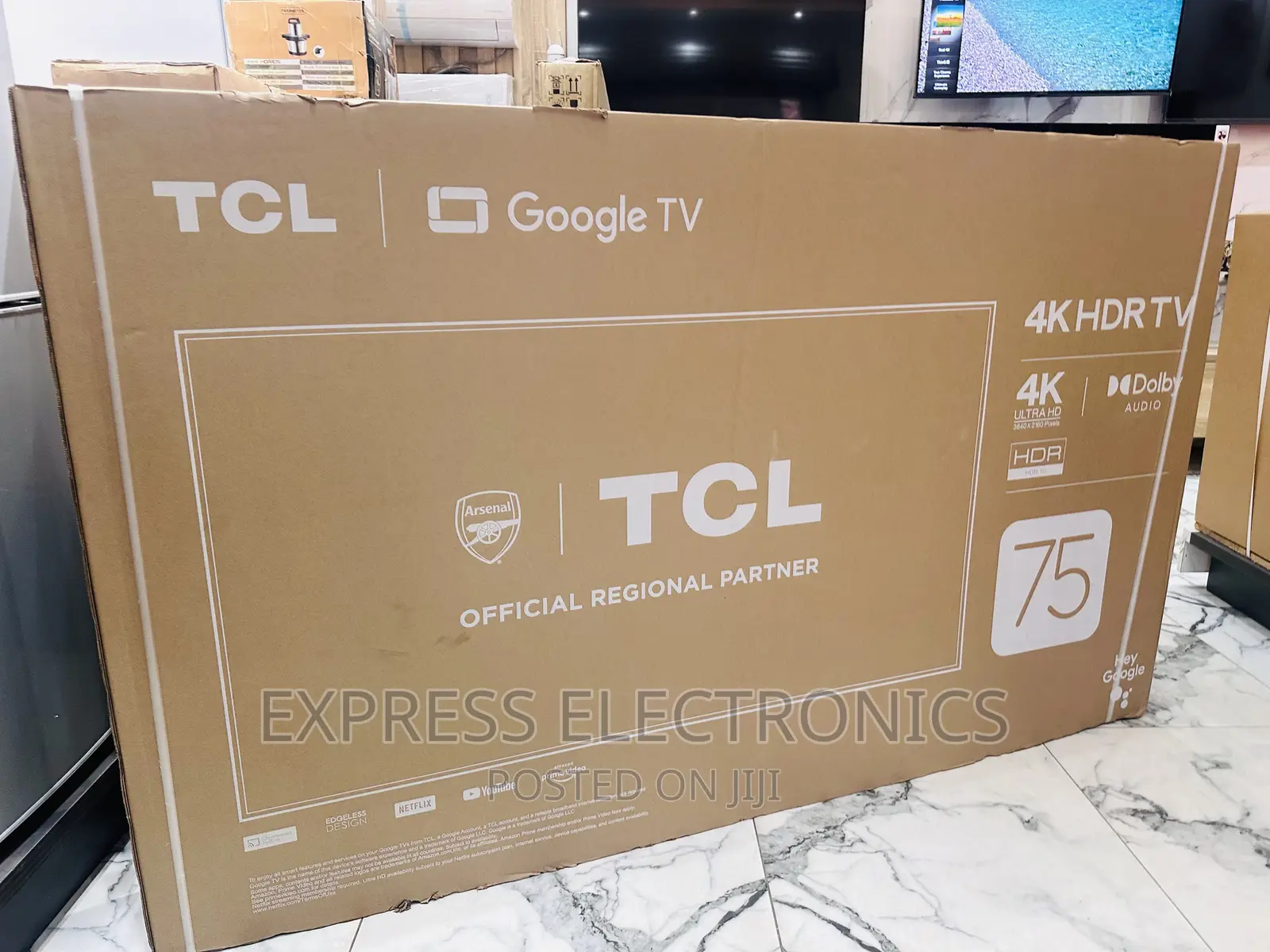 TCL 75”P635 UHD Smart Glossy LED Screen Tv