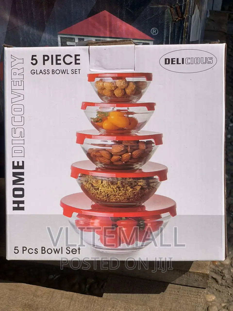 Home Discovery 5pcs Glass Bowl Set