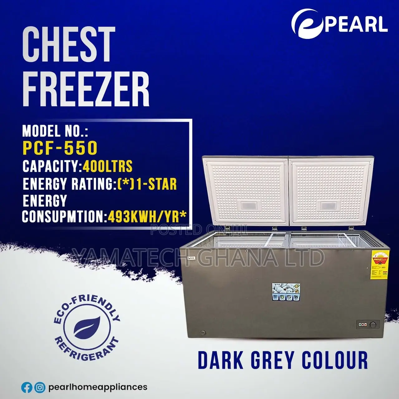 Pearl 400 Litres Chest Freezer