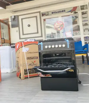 4 Gas Cooker Oven With Grill 60x60 Black Ferre Glass Lid