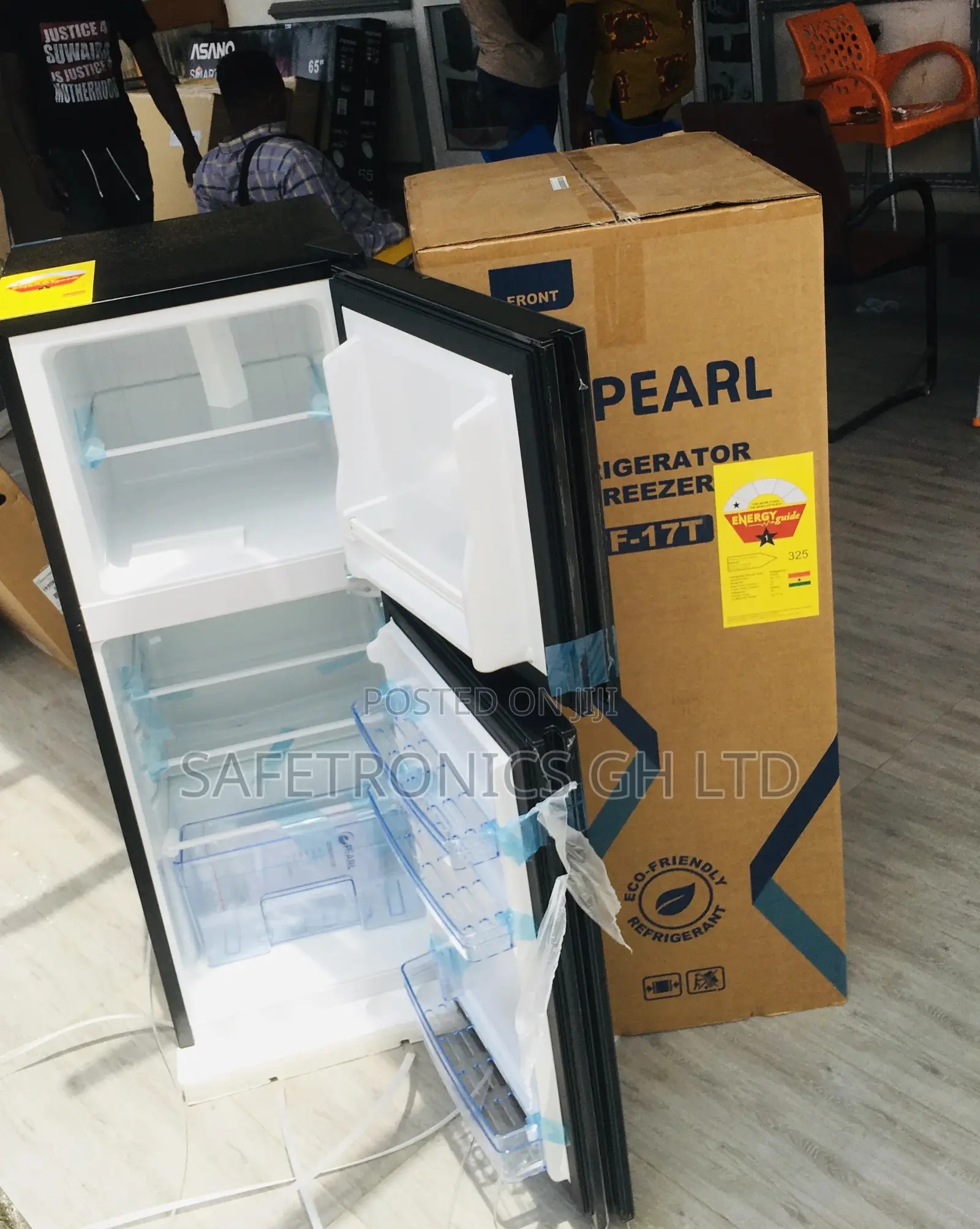 Doubledoor Topfreezer Glass Black Topfreezer PF-17T Fridge