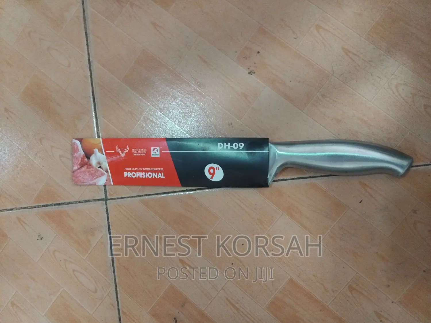 9" Stainless Steel Handle Kitchen Knife