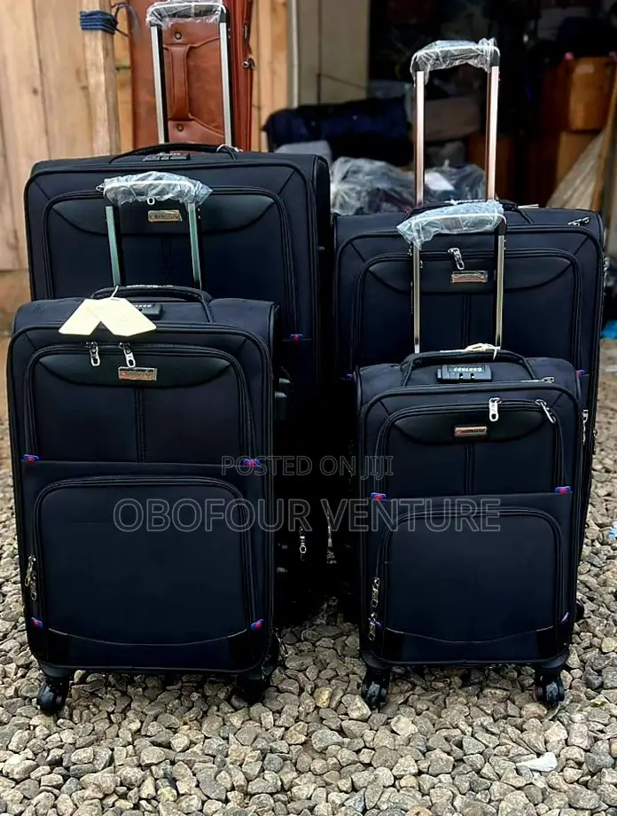 4 in 1 Quality Material Luggage (Black)